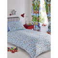 Blue-Green - Back - Train Track Duvet Cover Set