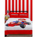 Grey-White-Red - Back - Super Mario Closeup Duvet Cover Set