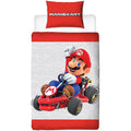 Grey-White-Red - Side - Super Mario Closeup Duvet Cover Set