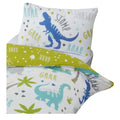 White-Green-Blue - Back - Rapport Roarsome Dinosaur Duvet Cover Set