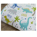 White-Green-Blue - Side - Rapport Roarsome Dinosaur Duvet Cover Set