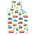 White-Blue-Red - Front - PriceRightHome Childrens-Kids Trucks & Transport Duvet Cover Set