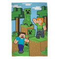 Green-Brown-Blue - Front - Minecraft Fleece Blocks Blanket