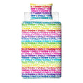 White-Pink-Blue - Back - Rainbow High Childrens-Kids Duvet Cover Set