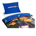 Blue - Back - Minecraft Cotton Duvet Cover Set