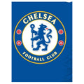 Royal Blue-White - Back - Chelsea FC Reversible Cotton Crest Duvet Cover Set