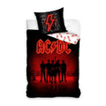 Red-Black-White - Front - AC-DC Power Up Reversible Duvet Cover Set