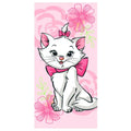 Pink-White - Front - The Aristocats Marie Floral Cotton Beach Towel