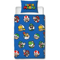 Blue-Multicoloured - Front - Super Mario Continue Duvet Cover Set