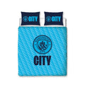 White-Blue - Front - Manchester City FC Crest Duvet Cover Set