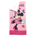 Pink-Blue-White - Side - Disney Spotty Minnie Mouse Cotton Bath Towel