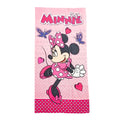 Pink-Blue-White - Front - Disney Spotty Minnie Mouse Cotton Bath Towel