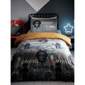 Grey-Orange - Front - Gamer Glow In The Dark Duvet Cover Set