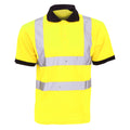 Hi Vis Orange - Side - Yoko Hi-Vis Short Sleeve Polo Shirt - Mens Workwear