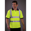 Hi-Vis Yellow - Pack Shot - Yoko Hi-Vis Short Sleeve Polo Shirt - Mens Workwear