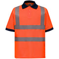 Hi Vis Orange - Front - Yoko Hi-Vis Short Sleeve Polo Shirt - Mens Workwear