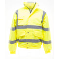 Hi-Vis Yellow - Front - Yoko Mens Hi-Vis Bomber Jacket