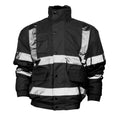 Black - Front - Yoko Mens Hi-Vis Bomber Jacket