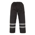 Black - Front - Yoko Mens Hi-Vis Waterproof Contractor Over Trousers