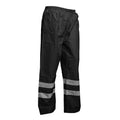 Black - Side - Yoko Mens Hi-Vis Waterproof Contractor Over Trousers