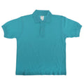 Real Green - Back - B&C Kids-Childrens Unisex Safran Polo Shirt