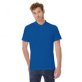 Royal - Back - B&C ID.001 Mens Short Sleeve Polo Shirt