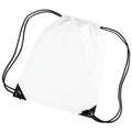 White - Back - Bagbase Premium Gymsac Water Resistant Bag (11 Litres)