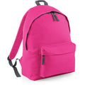 True Pink-Graphite - Front - Bagbase Fashion Backpack - Rucksack (18 Litres)