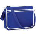 Bright Royal-White - Front - Bagbase Retro Adjustable Messenger Bag (12 Litres)