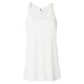 White - Side - Bella Ladies-Womens Flowy Racerback Tank Top