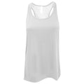 White - Front - Bella Ladies-Womens Flowy Racerback Tank Top