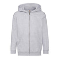 Heather Grey - Front - Fruit Of The Loom Childrens-Kids Unisex Hooded Sweatshirt Jacket