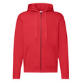 Red - Front - Fruit Of The Loom Mens Hooded Sweatshirt