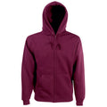 Burgundy - Front - Fruit Of The Loom Mens Hooded Sweatshirt