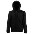 Black - Front - Fruit Of The Loom Mens Hooded Sweatshirt