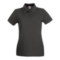 Light Graphite - Front - Fruit of the Loom Womens-Ladies Premium Fitted Short-Sleeved Polo Shirt