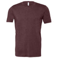 Heather Maroon - Front - Canvas Unisex Jersey Crew Neck T-Shirt - Mens Short Sleeve T-Shirt