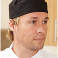 Black - Back - Dennys Mens Black Skull Cap - Chefswear