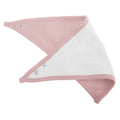 White-Powder Pink - Front - Babybugz Baby Plain Bandana Bib