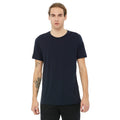 Solid Navy Triblend - Front - Canvas Mens Triblend Crew Neck Plain Short Sleeve T-Shirt