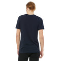 Solid Navy Triblend - Back - Canvas Mens Triblend Crew Neck Plain Short Sleeve T-Shirt