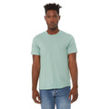 Dusty Blue Triblend - Front - Canvas Mens Triblend Crew Neck Plain Short Sleeve T-Shirt