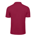 Wine - Back - Tee Jays Mens Luxury Stretch Short Sleeve Polo Shirt