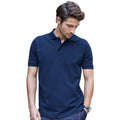 Indigo - Side - Tee Jays Mens Luxury Stretch Short Sleeve Polo Shirt