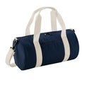 French Navy-Off White - Front - Bagbase Mini Barrel Shoulder Bag