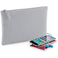 Light Grey - Side - Bagbase Grab Zip Pocket Pouch Bag