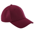 Burgundy - Front - Beechfield Unisex Authentic 6 Panel Baseball Cap