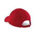 Classic Red - Back - Beechfield Unisex Authentic 6 Panel Baseball Cap