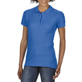 Royal - Back - Gildan Softstyle Womens-Ladies Short Sleeve Double Pique Polo Shirt