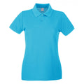 Cyan - Front - Fruit of the Loom Womens-Ladies Lady Fit Short-Sleeved Polo Shirt